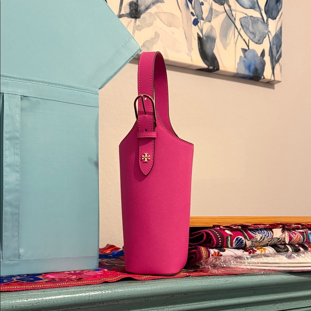 Tory Burch Fuchsia Leather Mini Top-Handle Bag